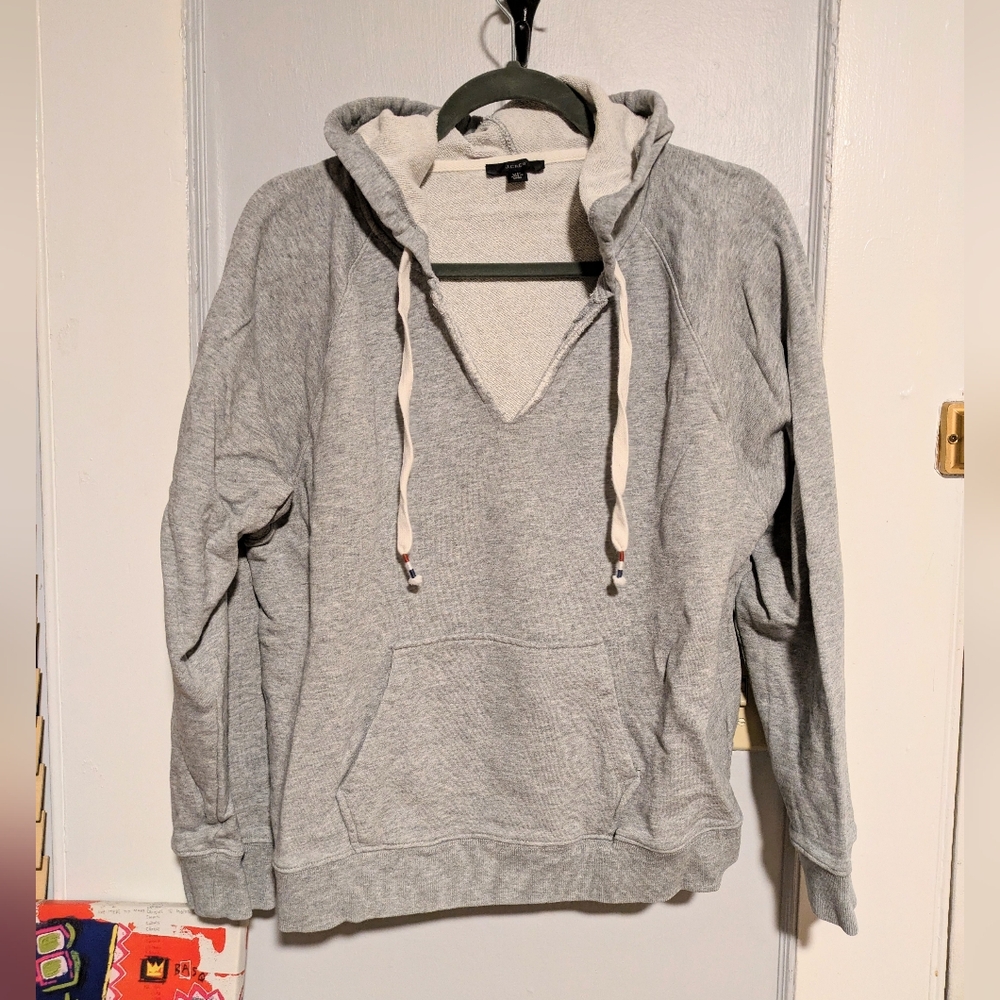 J. Crew V-neck Hooded Sweatshirt Hoody